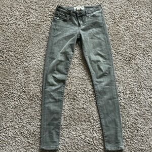 Super comfy olive green stretchy skinny jeans/jeggings from alterd state